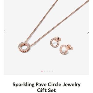 Pandora Sparkling pave circle jewelry gift Set; BRAND NEW, NEVER WORN